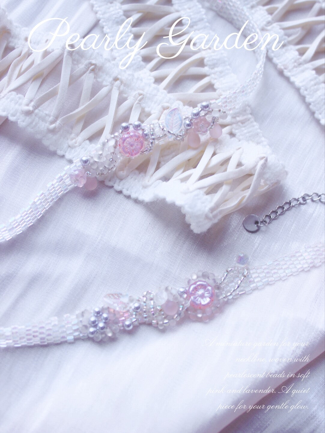 Pearly Garden Beaded Necklace Bracelet