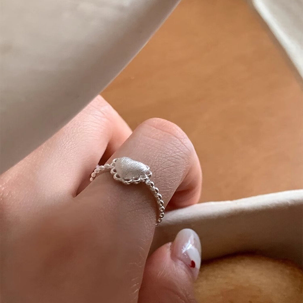 Lace Love Silver Ring,Lumivault.