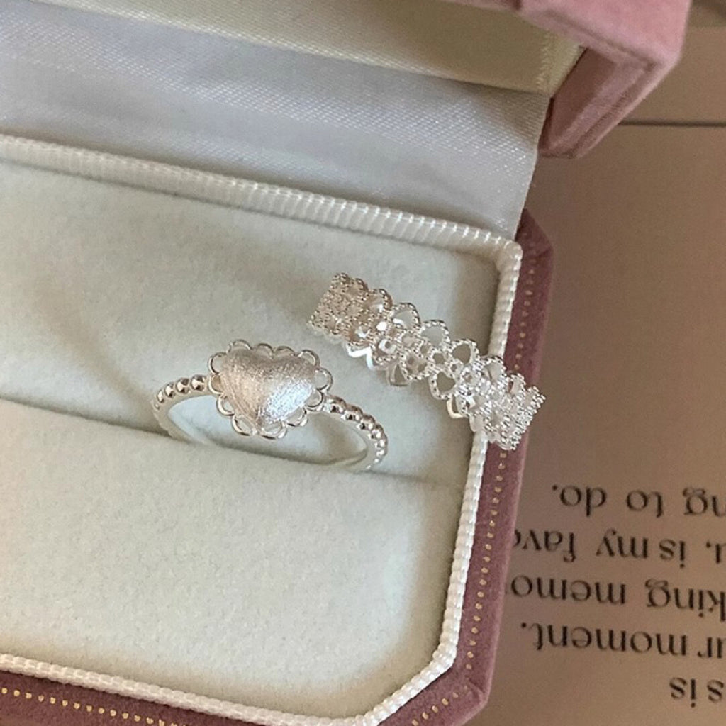 Lace Love Silver Ring,Lumivault.