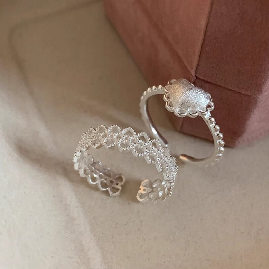Lace Love Silver Ring,Lumivault.