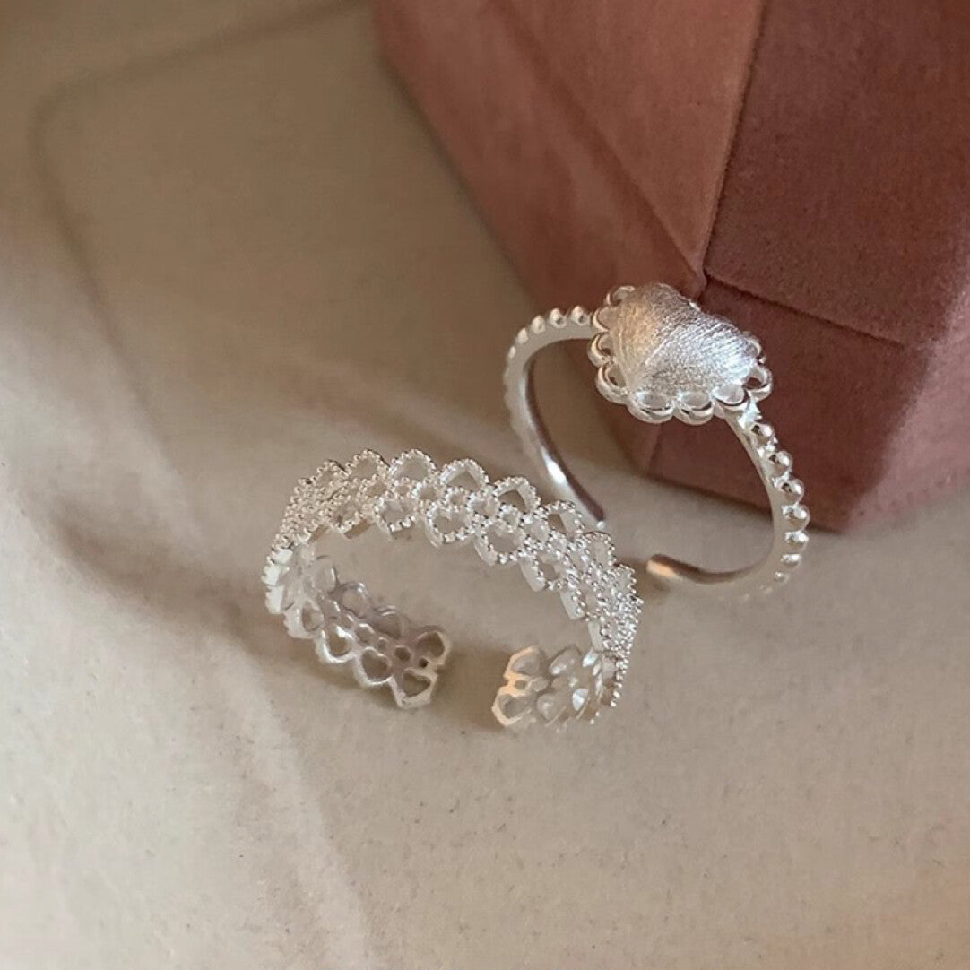 Lace Love Silver Ring,Lumivault.