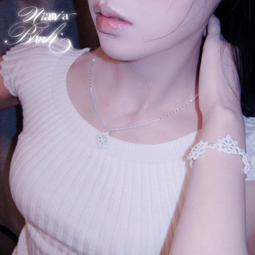 Daylight Snow Beaded Bracelet Necklace