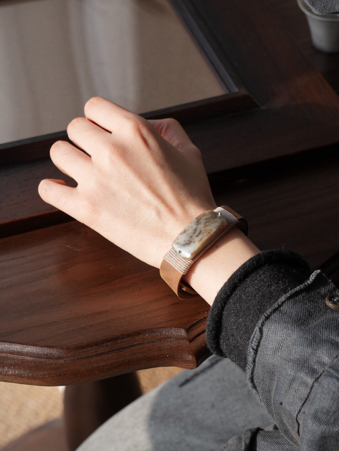 Original Hetian Jade Belt Bracelet,Lumivault.