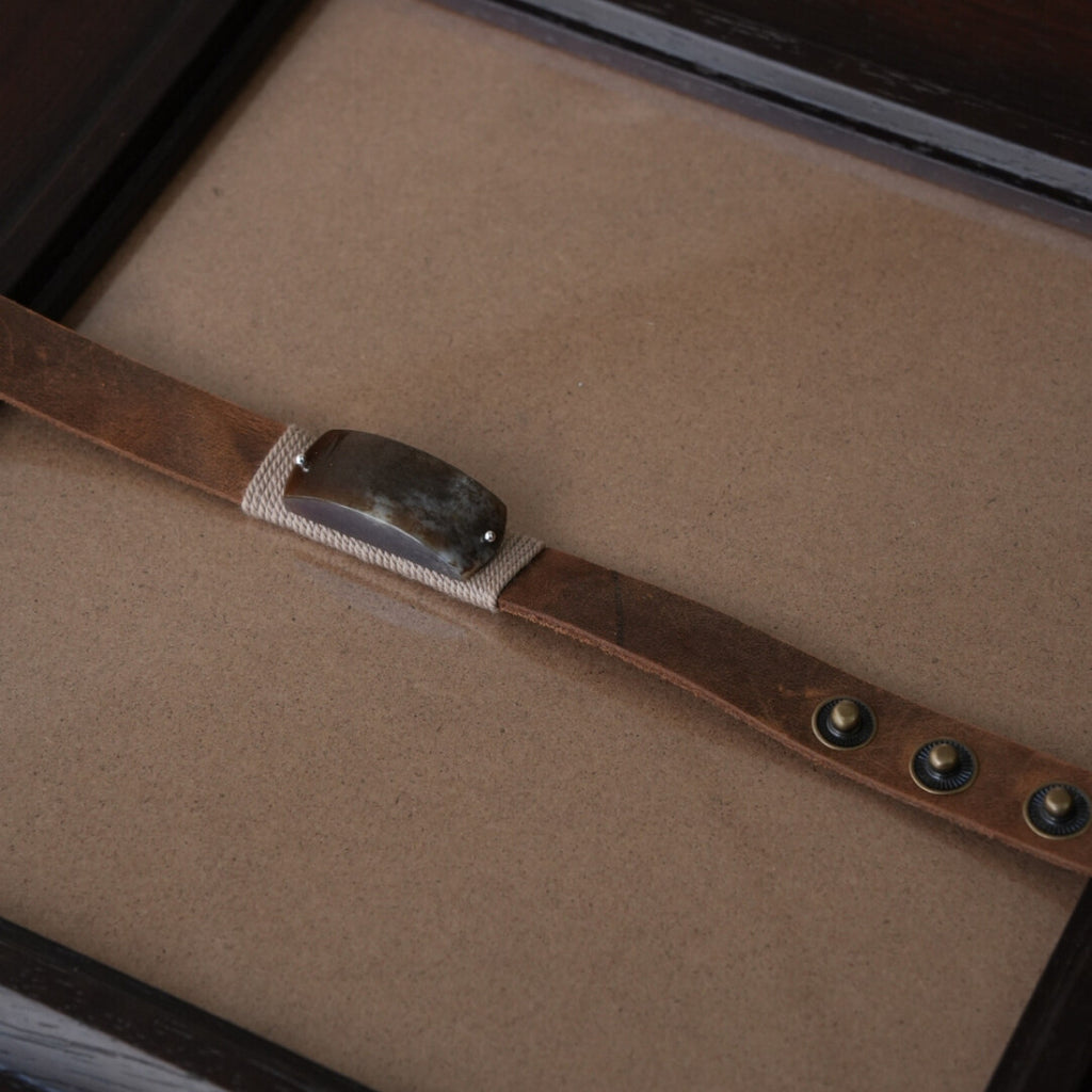 Original Hetian Jade Belt Bracelet,75% Sugar Color,Lumivault.