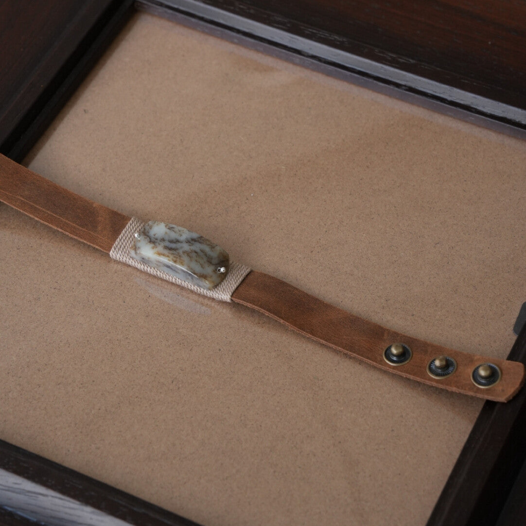 Original Hetian Jade Belt Bracelet,45% Sugar Color,Lumivault.