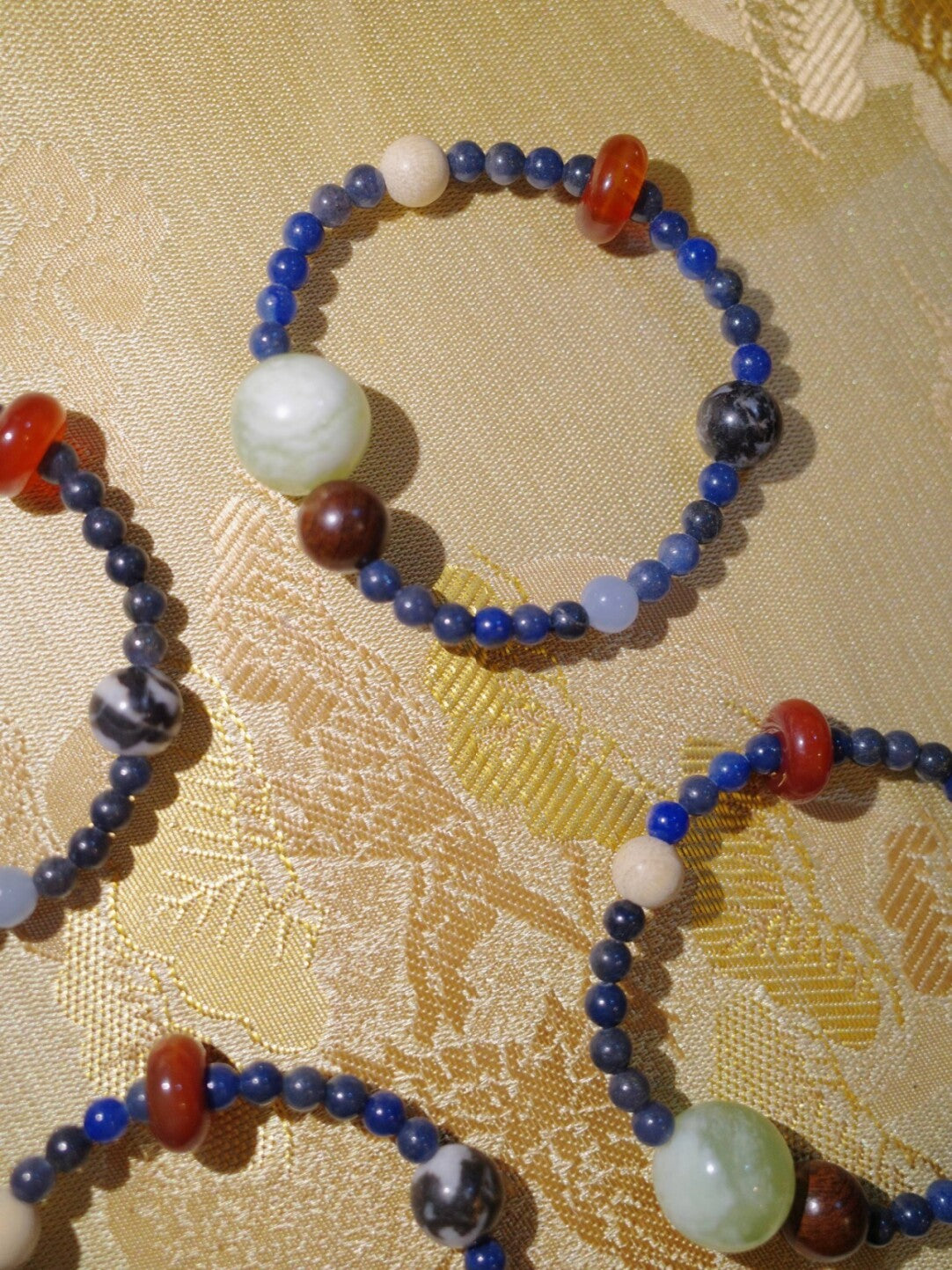 Chinoiserie Multi-color Bracelet,S Elastic Rope (16cm),Lumivault.