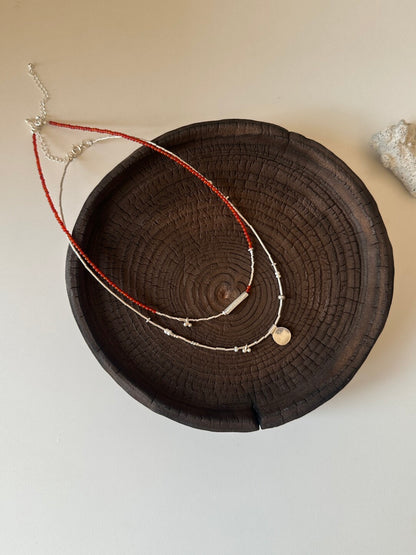 Thai Silver & Agate Beaded Necklace - Lumivault