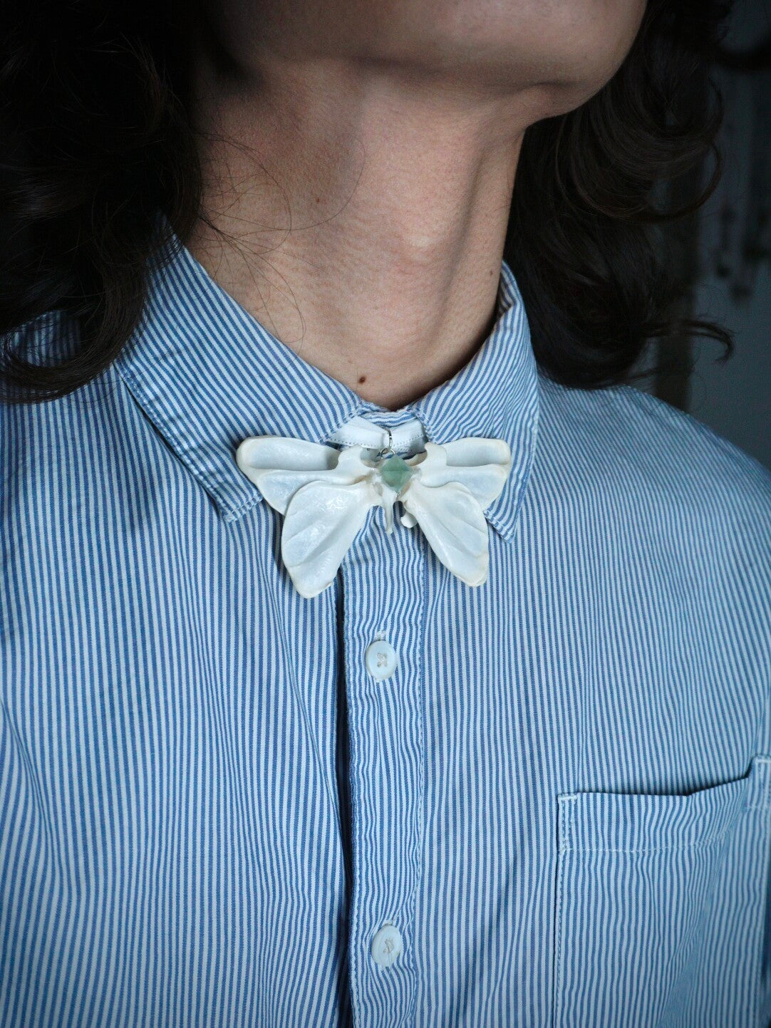 Quiet Stay White Butterfly Choker,Lumivault.