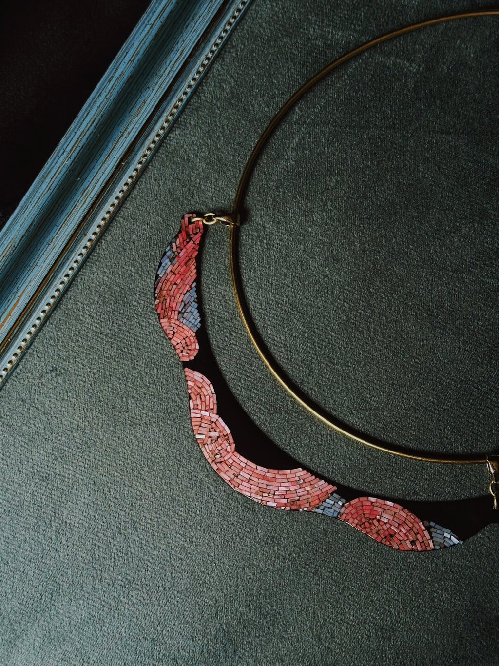 Sunset Impression Lacquer Choker,Lumivault.