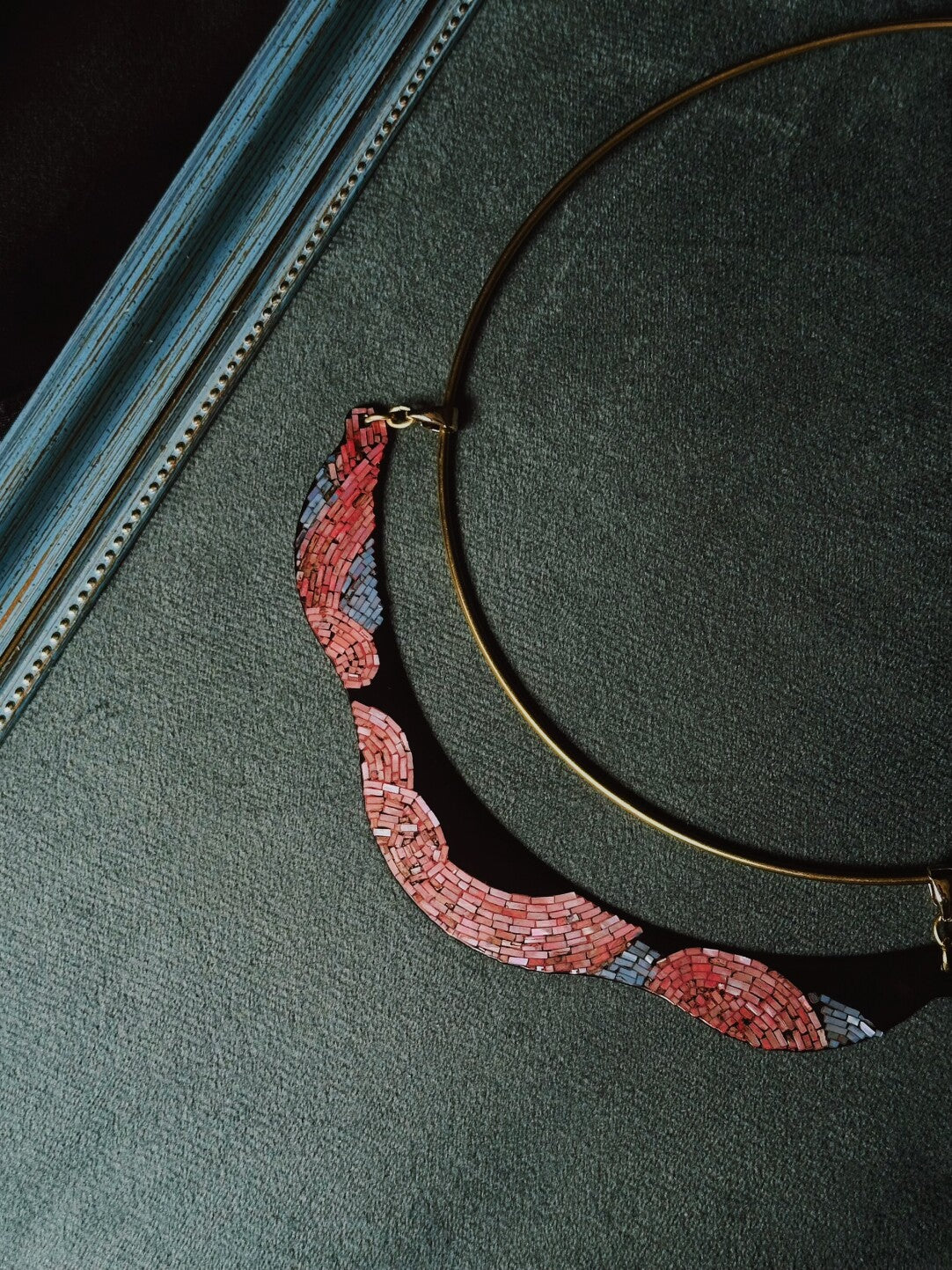 Sunset Impression Lacquer Choker,Lumivault.