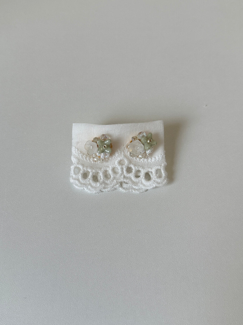 Spring Preface Floral Beaded Earrings/Ring,Studs,Lumivault.