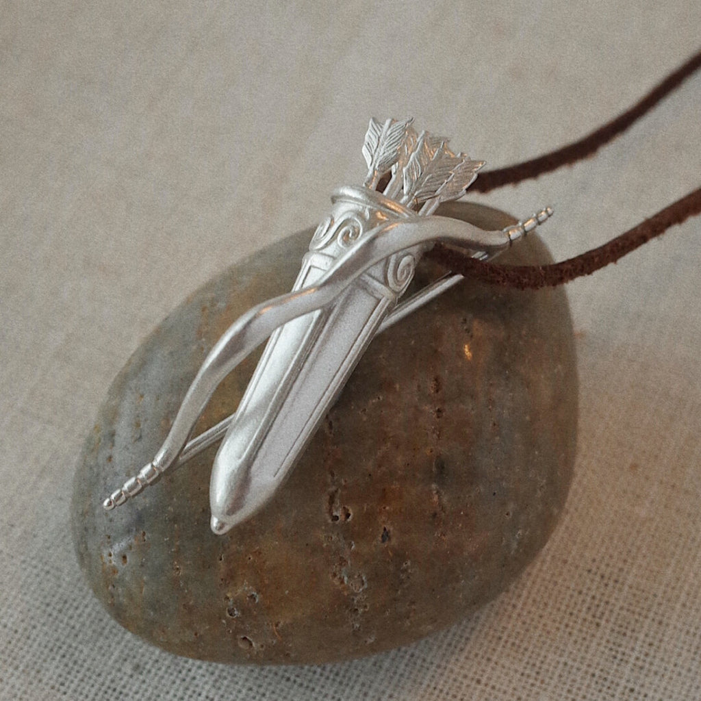 Hunting Muse Quiver Silver Necklace,Lumivault.