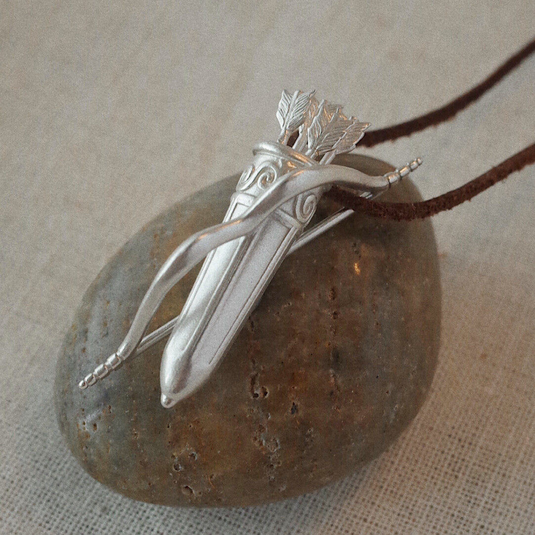 Hunting Muse Quiver Silver Necklace,Lumivault.