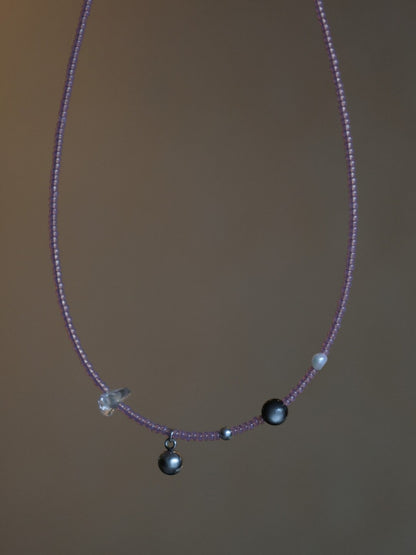 Summer Pink Sweet Cool Earrings Necklace - Lumivault