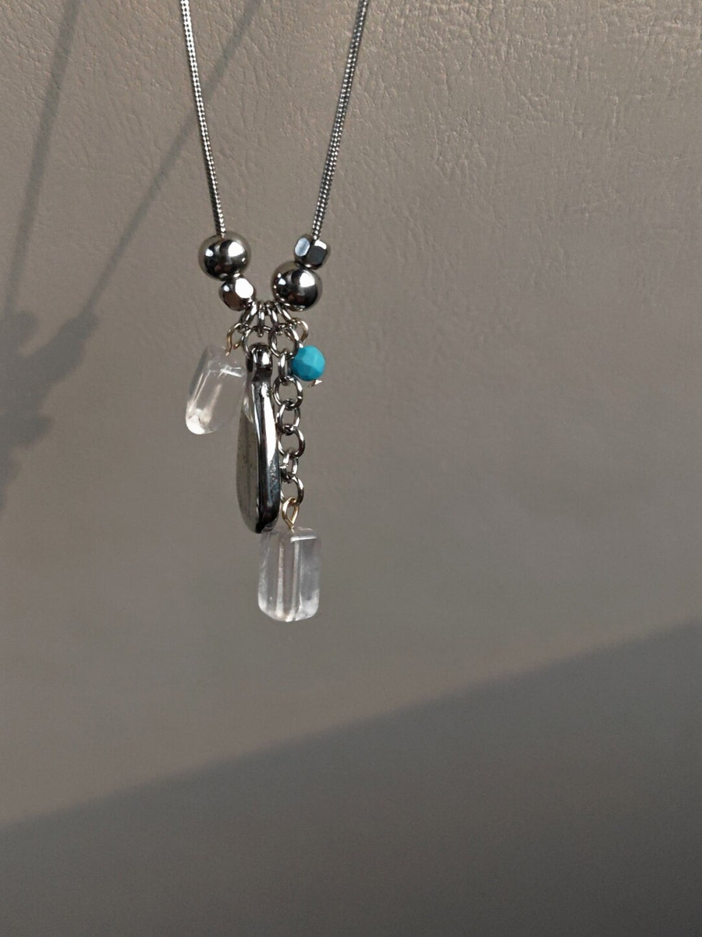 Handmade Blue Silver Summer Necklace - Lumivault