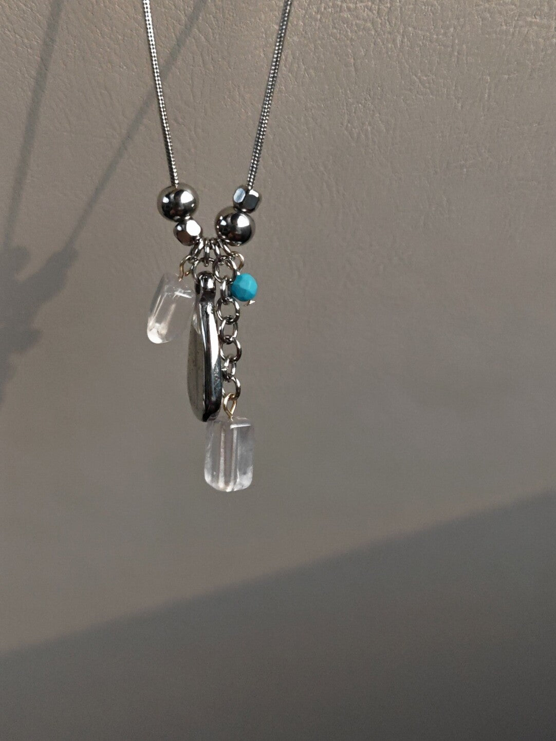 Handmade Blue Silver Summer Necklace - Lumivault