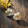 Blooming Circle Resin Earrings,Lumivault.