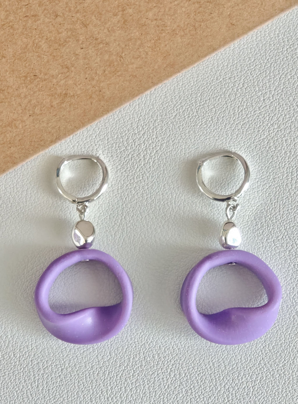 Purple Mobius Strip Earrings,Lumivault.