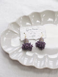 Crochet Tulip Drops Beaded Earrings,Lumivault.
