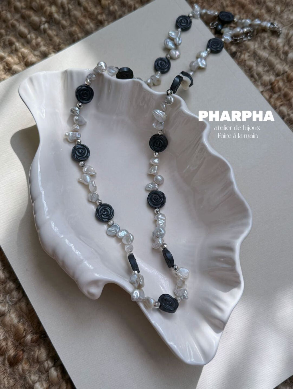 Pharpha Dried Rose Baroque Petal Pearl Necklace,Lumivault.