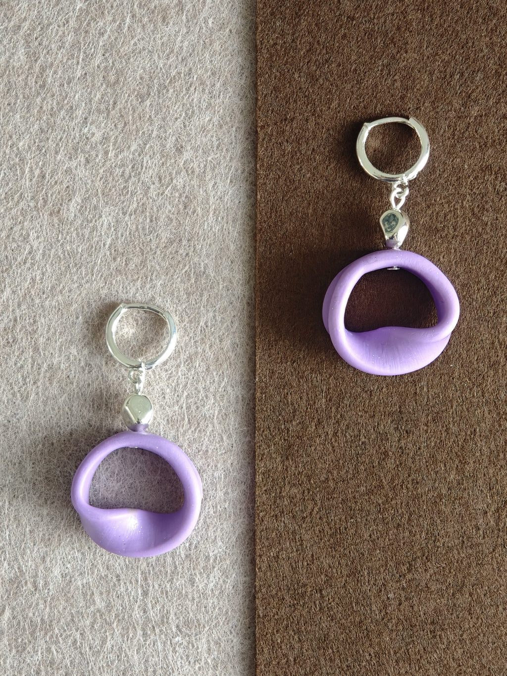 Purple Mobius Strip Earrings,Lumivault.