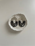 Original Black Onyx Exaggerated Earrings,Lumivault.