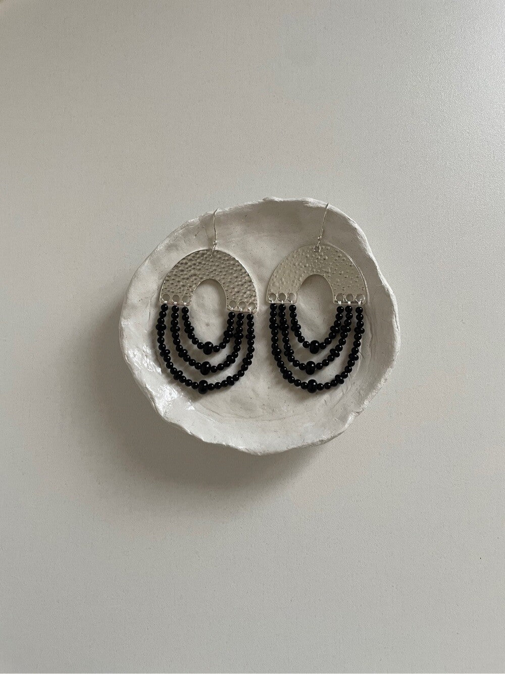 Original Black Onyx Exaggerated Earrings,Lumivault.