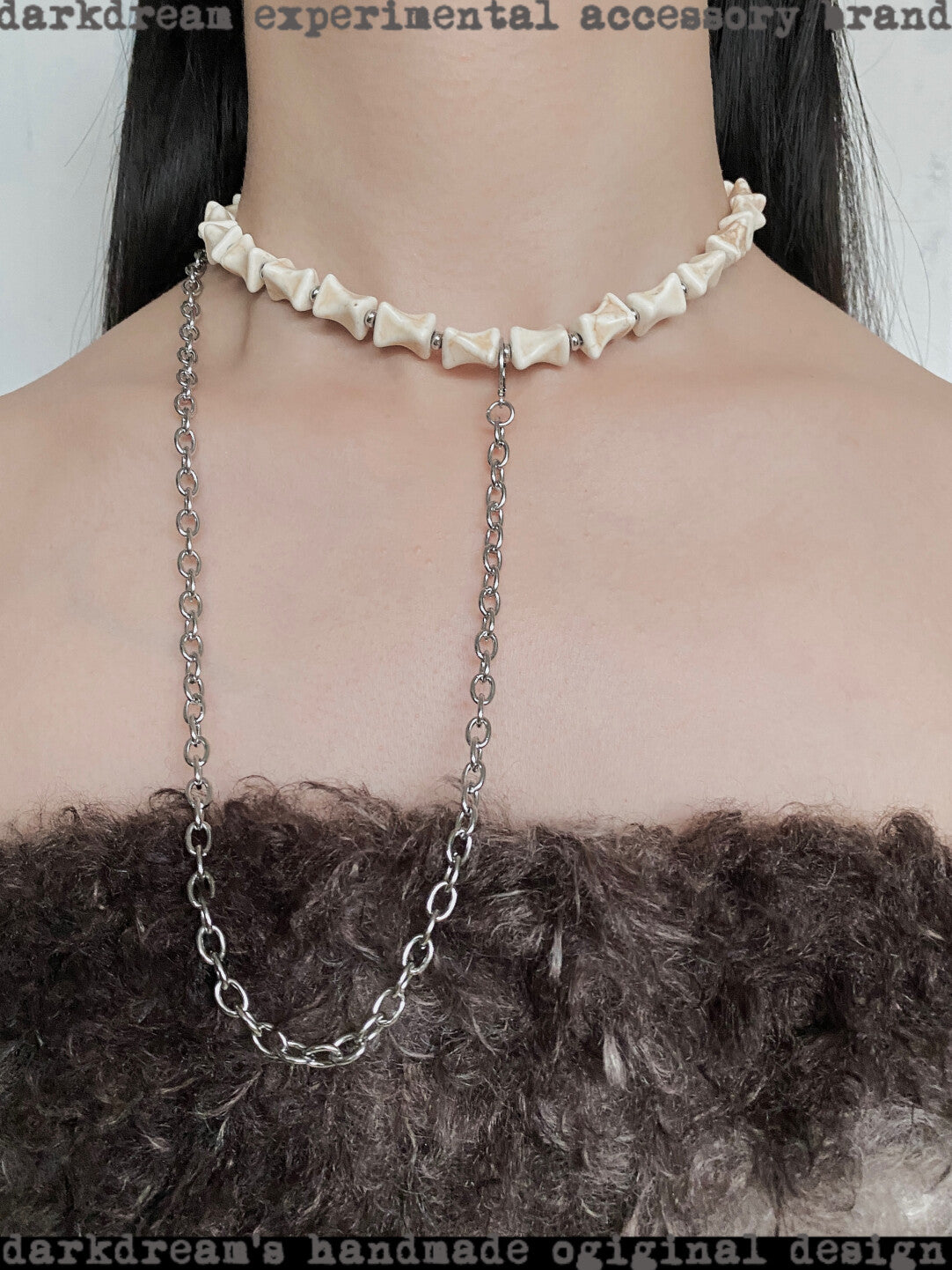 Wasteland Mini Bone Necklace,Lumivault.