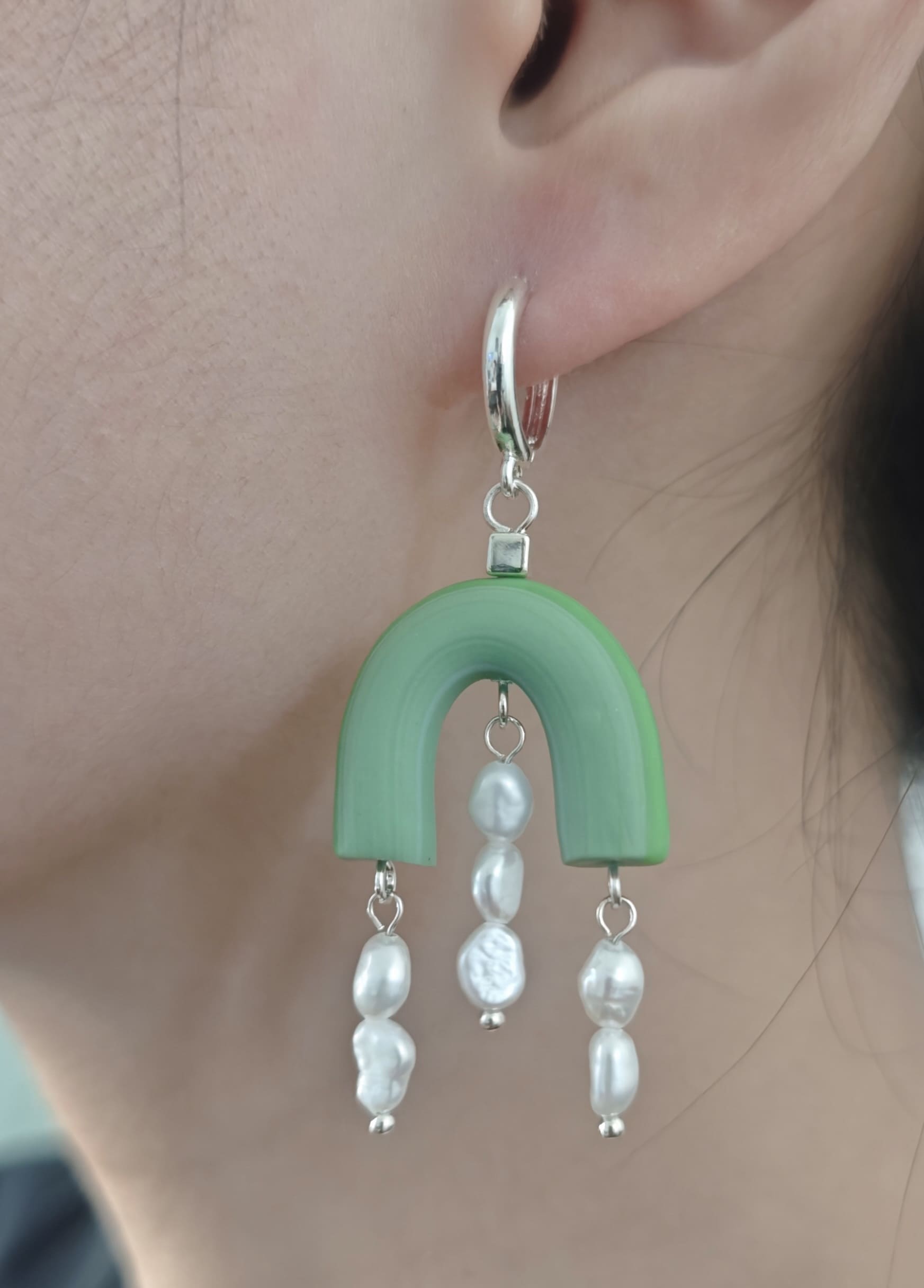Emerald Arch Earrings,Lumivault.