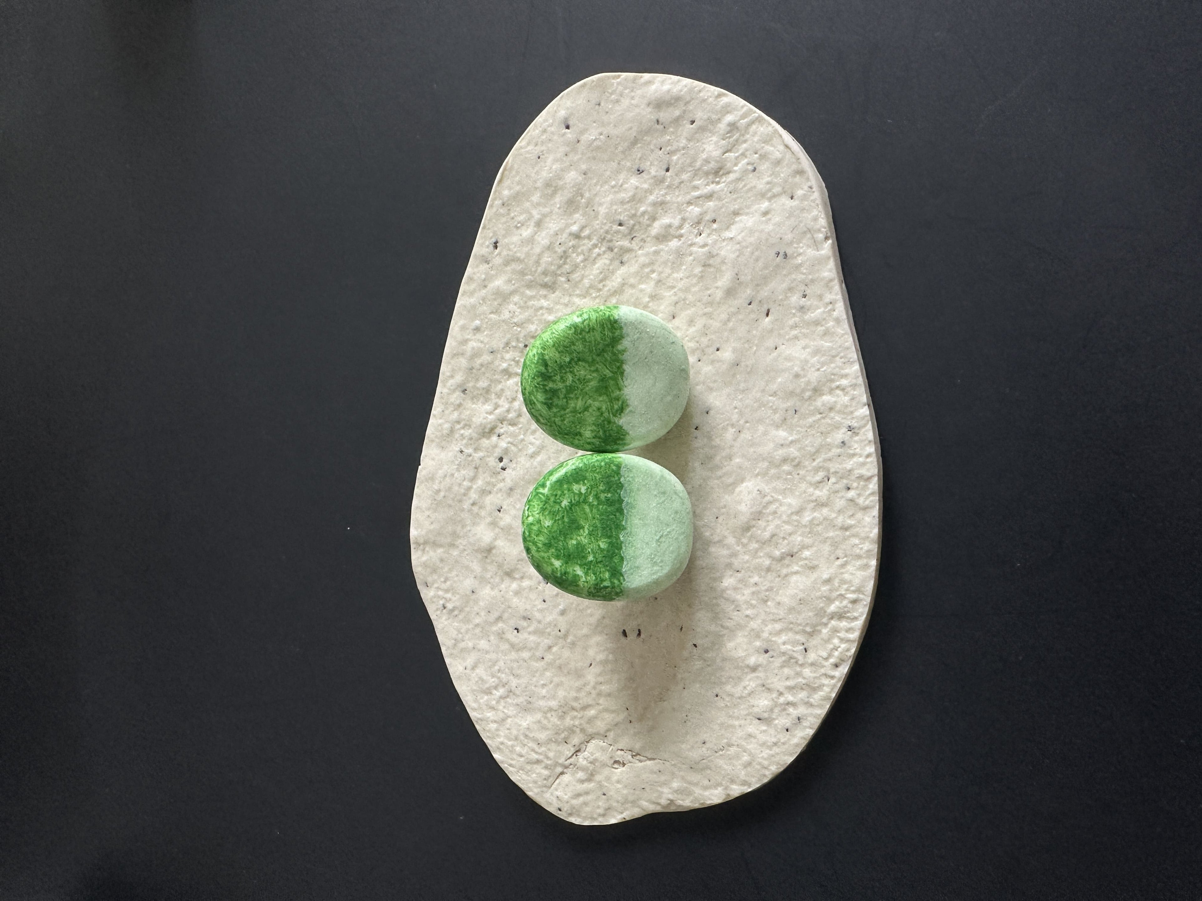 Moss Traces Earrings,3 / Studs,Lumivault.