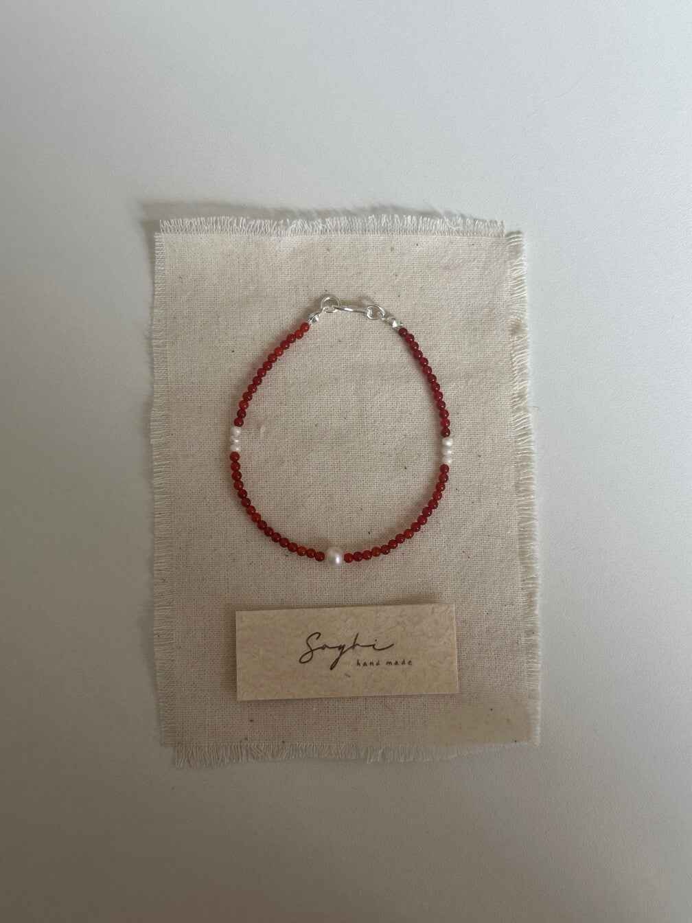 Original Natural Agate Pearl Bracelet,Lumivault.