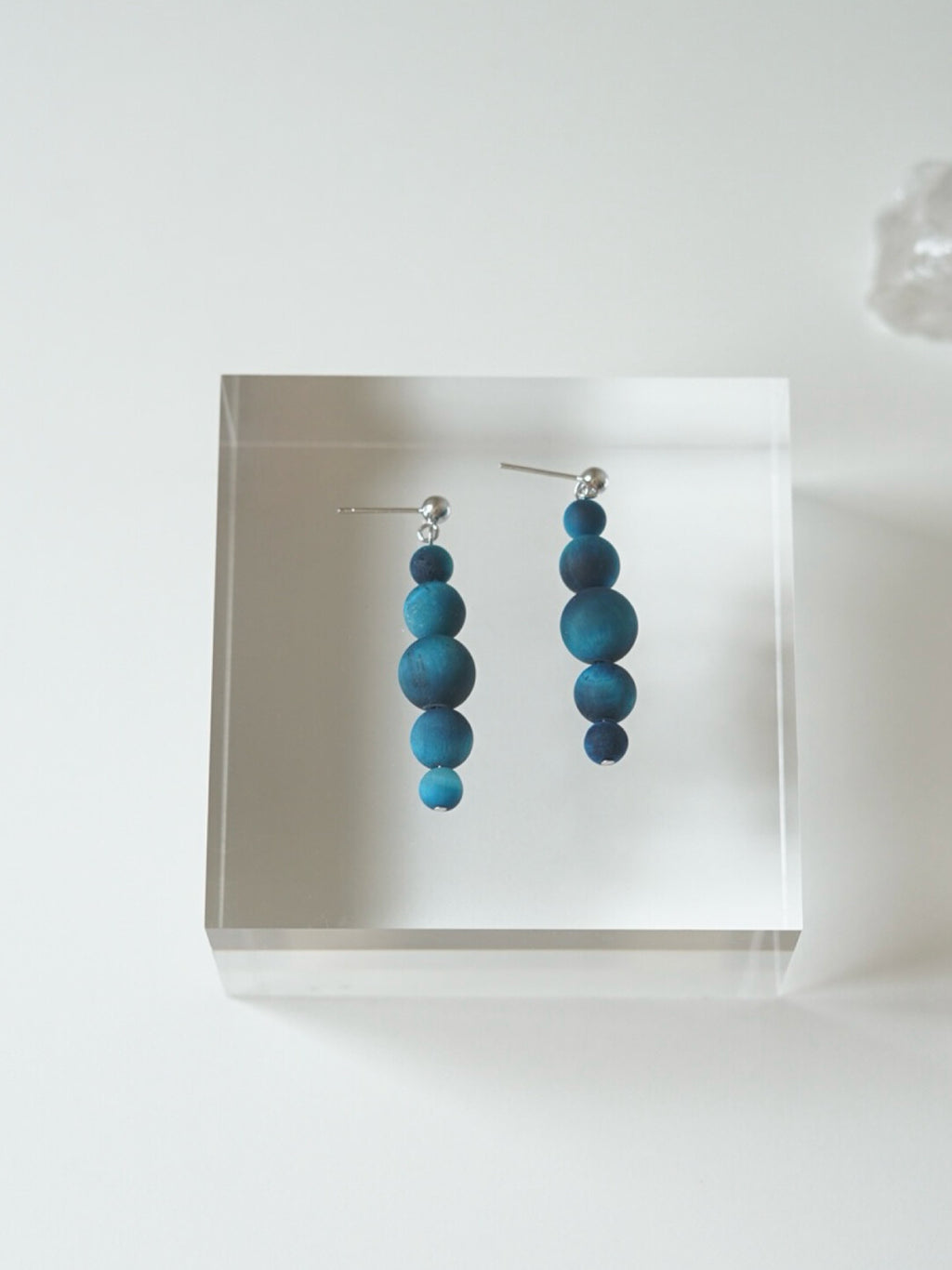 Original Minimalist Blue Tiger's Eye Stone Earrings,Lumivault.