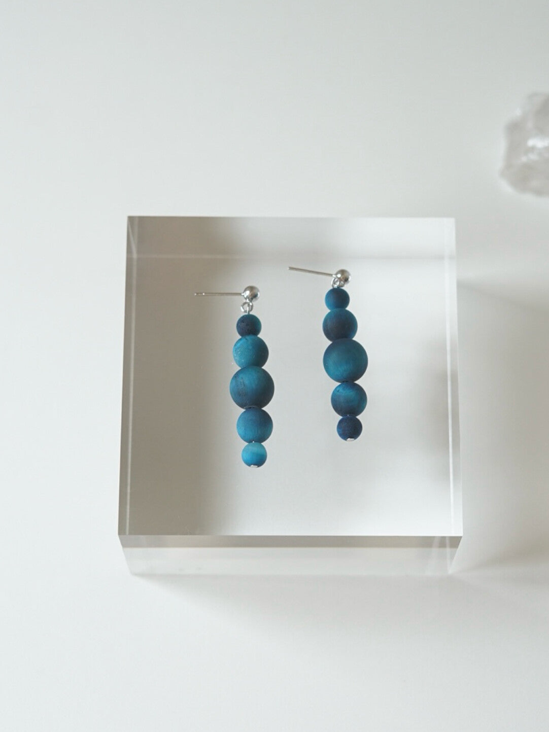 Original Minimalist Blue Tiger's Eye Stone Earrings,Lumivault.