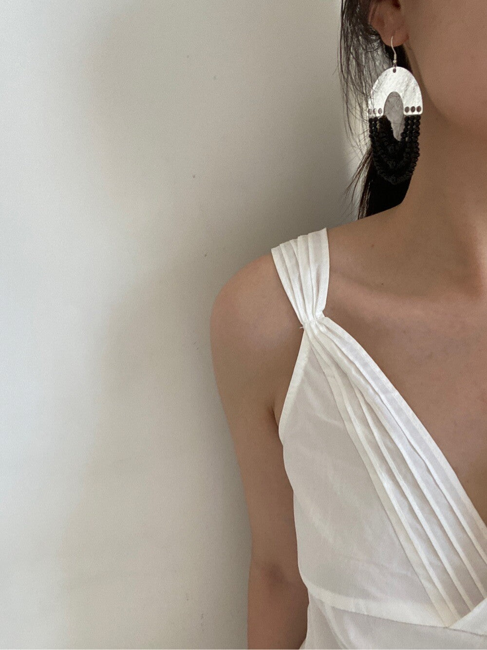 Original Black Onyx Exaggerated Earrings,Lumivault.