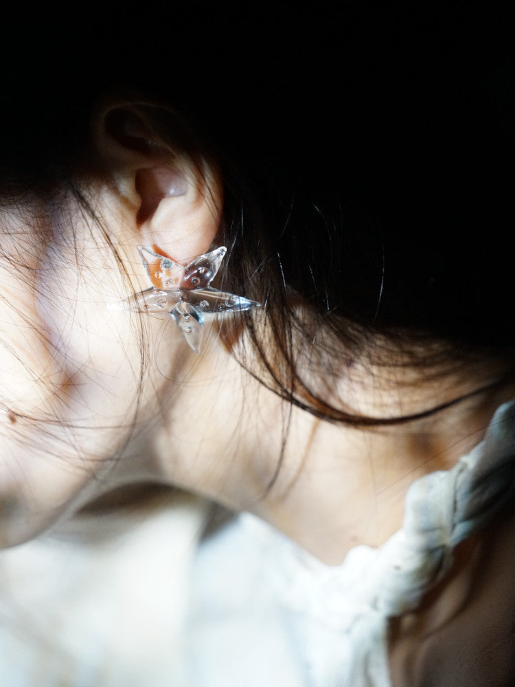 Starfish Glass Earrings,Lumivault.