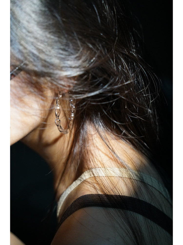 Ripple Glass Earrings,Lumivault.