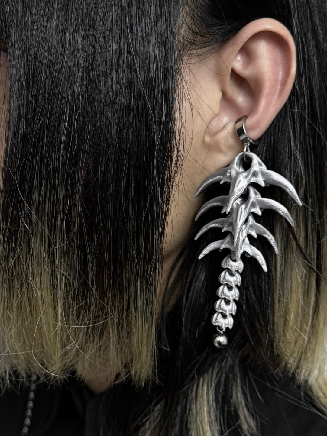 Twin Vertebrae Necklace/Earring Set,Lumivault.