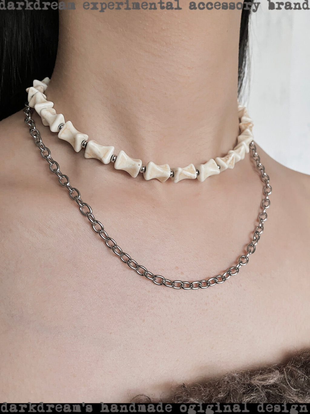 Wasteland Mini Bone Necklace,Lumivault.