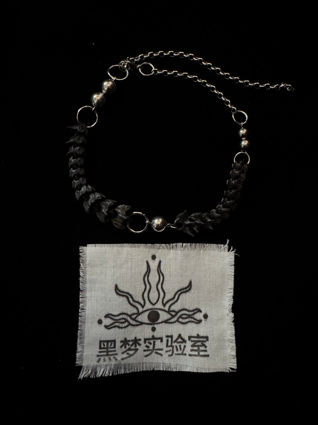 Collar of Vertebrae & Beads Choker,Lumivault.