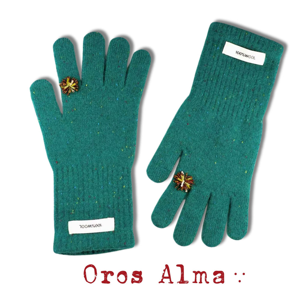 Palm Theater Wool Touchscreen Gloves,Lumivault.