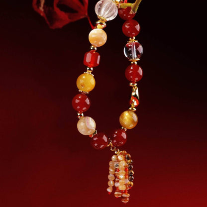 Auspicious Snow Bountiful Harvest Beaded Bracelet - Lumivault