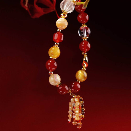 Auspicious Snow Bountiful Harvest Beaded Bracelet,Lumivault.