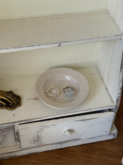 Gentle Dewdrop Beaded Open Ring