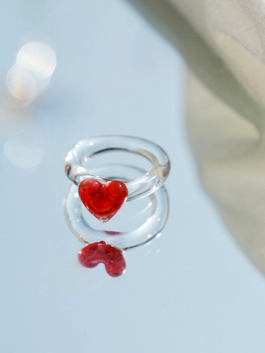 Sweetheart Glass Ring