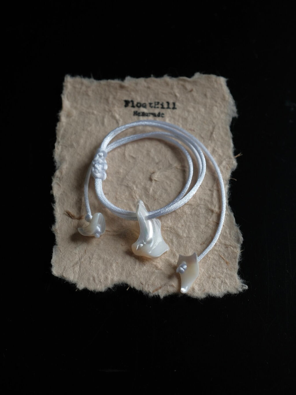 Freeform Shell Necklace,White,Lumivault.