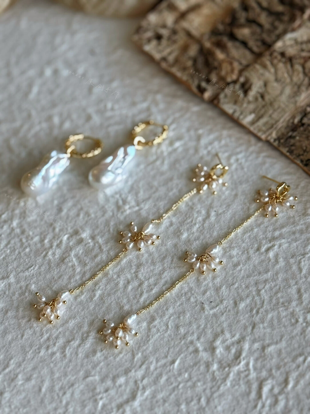 Snow Pearl Earrings,Lumivault.