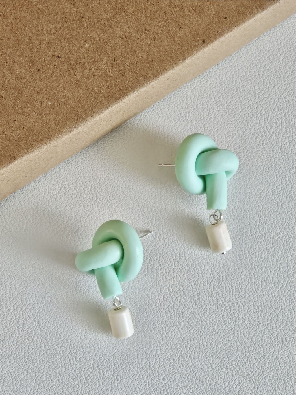 Knot & Stone Earrings,Lumivault.