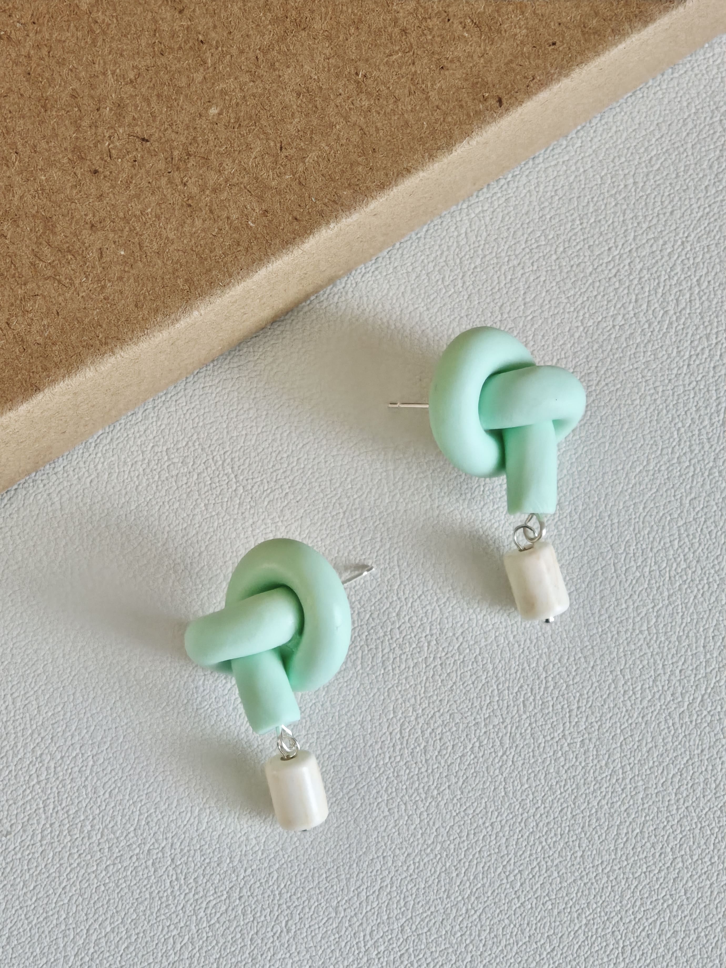 Knot & Stone Earrings,Lumivault.
