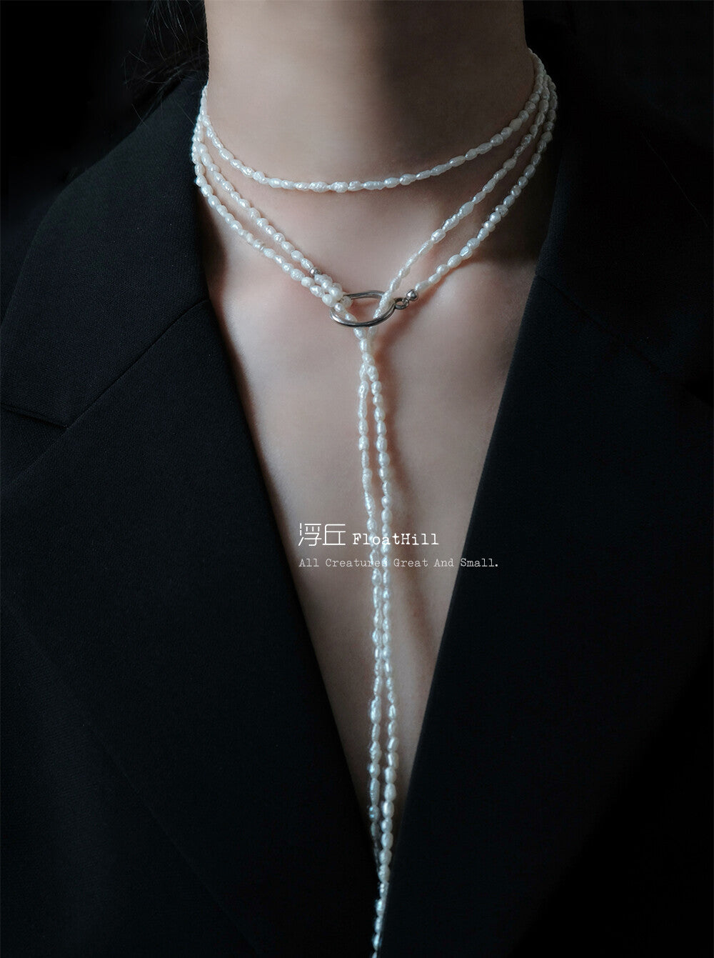 Ode to the Sea Multi‑Layer Keshi Pearl Fine Chain Necklace,Lumivault.