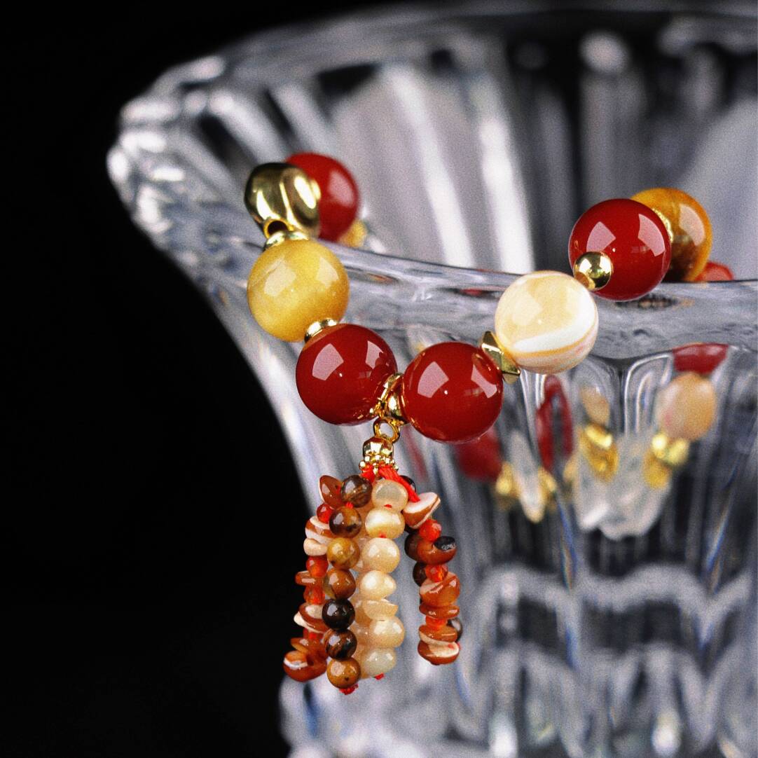 Auspicious Snow Bountiful Harvest Beaded Bracelet,Lumivault.
